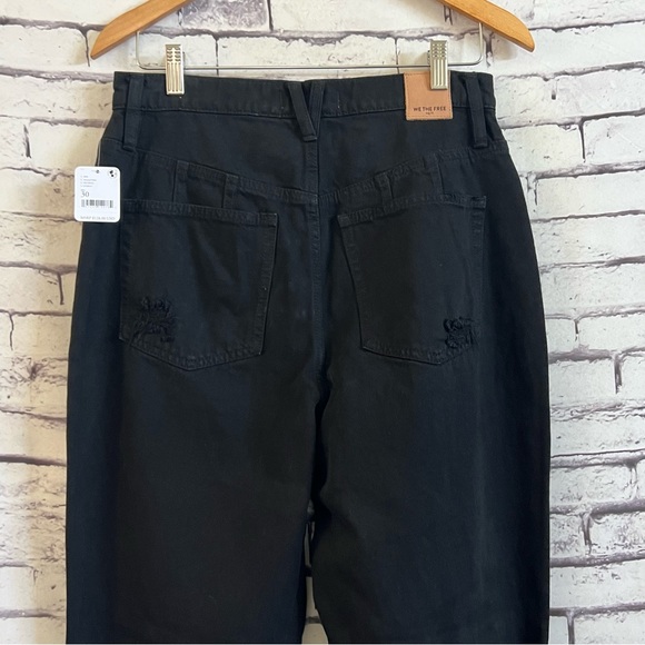 Free People x We The Free CRVY Straight Shooter Jean in Saturated Black Size 30 - Picture 12 of 12
